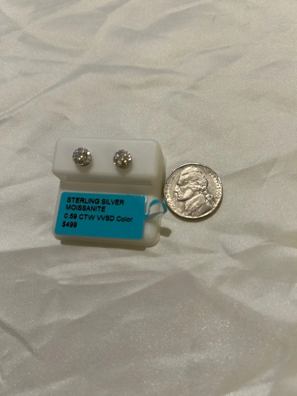 Crystal Cluster Stud Earrings - Silver Sparkle